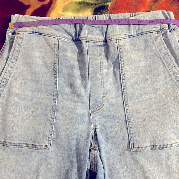 MADEWELL Boyer Wash Denim Pull-On Relaxed Straight Leg Stretch Jogger Jeans M - Picture 8 of 11